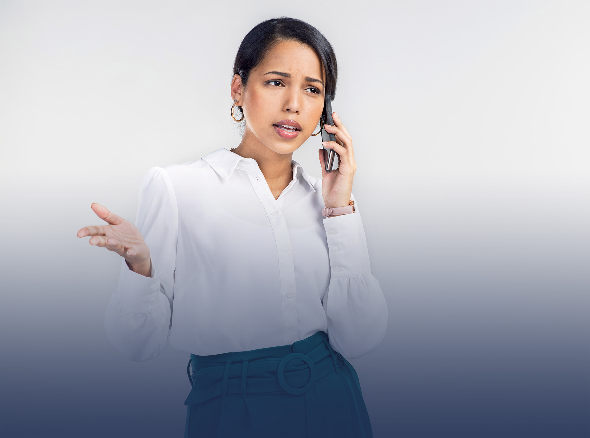 An employee receives a call from the CEO but it is a deepfake voice scam.