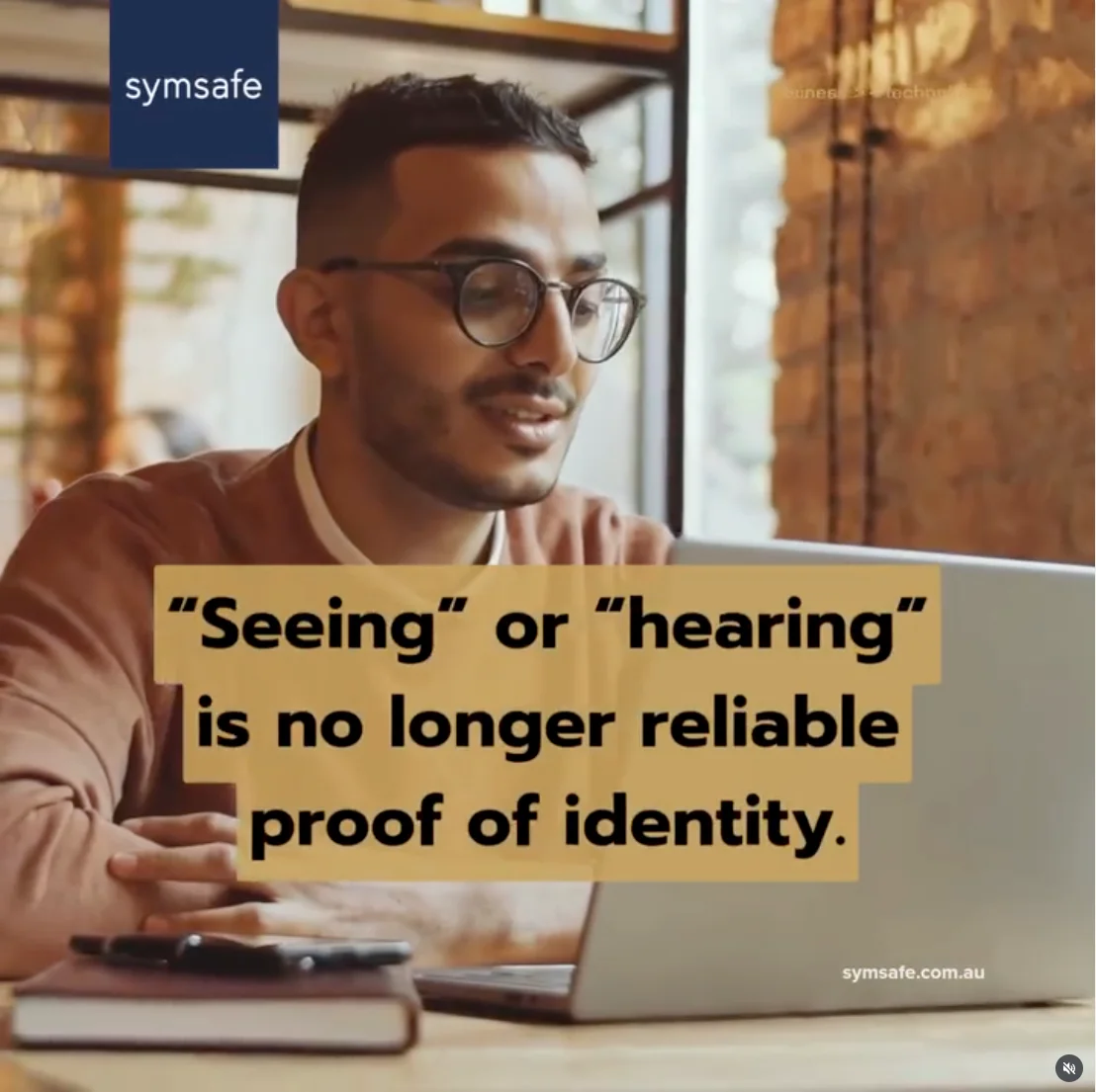 Symsafe Instagram - Link to blog post about dangers of deepfake scams